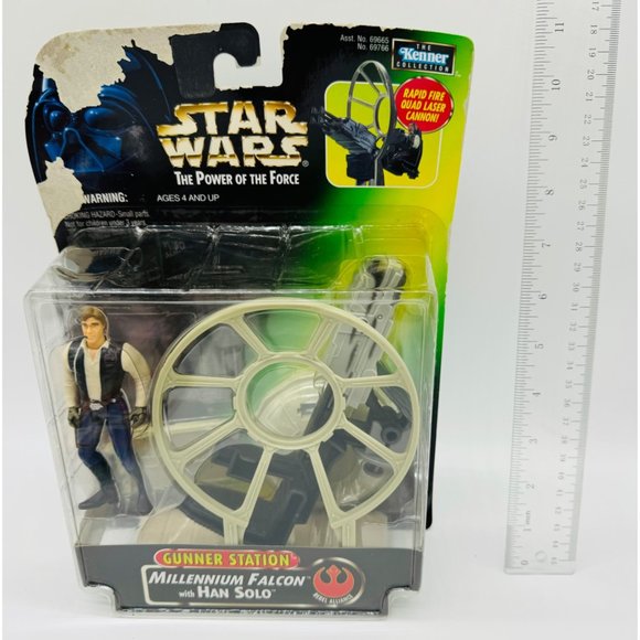 1997 KENNER STAR WARS HAN SOLO MILLENNIUM FALCON GUNNER STATION FIGURE POTF NEW - Picture 1 of 5